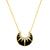 Art Deco Starburst Necklace: Black