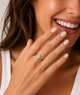 Gold Ring - Golden Contour - White CZ: 6