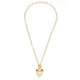 Puffed Heart on Toggle Chain Necklace