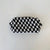 Checkered Pattern Make Up Bags : BLACK CHECKERED