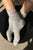 Embroidered Snow Socks: COOKIES AND CREAM + HEART