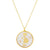 Mother of Pearl Flower Pendant Necklace: Gold