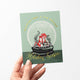 Fox Snowglobe Holiday Greeting Card: Single Card
