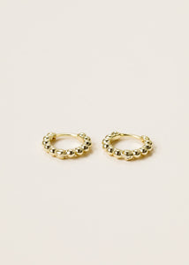 Small Ball Hoop Earrings Gold