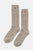 Embroidered Snow Socks: TAN + HEART