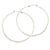 2" Hammered Hoop Earrings: Silver