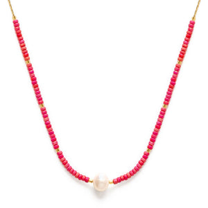Pearl Miyuki Bead Necklace