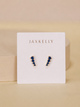Mini Crawler - Sapphire CZ - Gold Earrings