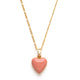 Small Heart Enamel Locket: Beige