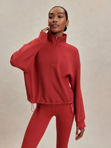Sian Cropped Half Zip Midlayer Lava Falls