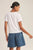 Elisha Short Sleeve V-Neck Crop Tee White