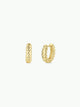 Small Channel Gold Hoop Earrings
