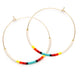 Japanese Seed Bead Hoops- multiple colorways: Chocolate