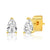 Pear Shaped CZ Studs: Gold
