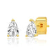 Pear Shaped CZ Studs: Gold