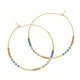 Japanese Seed Bead Hoops- multiple colorways: Chocolate