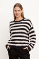 Kimberly Stripe Sweater in Black Blush