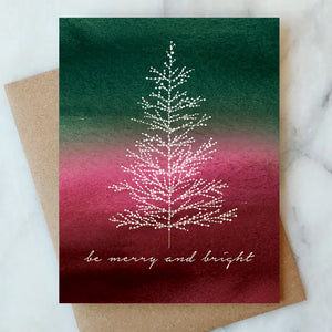 White Lights Tree Greeting Card