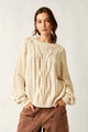 Frankie Cable Knit Sweater in Ivory