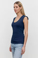 Estina Scoop Neck Tank in Midnight