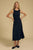 Pia Midi Ruched Black Dress