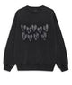 Spencer Hearts Sweatshirt in Washed Black