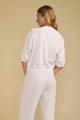 Bonnie Half Sleeve Crew Neck Top Feather Grey