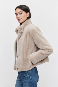 Sheena Faux Fur Jacket in Ash