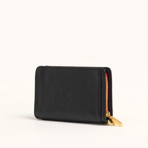 Bryant Wallet Black Brushed Gold Red Zip