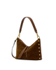 Grace Medium Cinnamon Suede Antique Gold