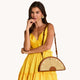Shelley Clutch Cocoa Raffia Gold