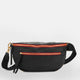 Charles Crossbody Large Black Brushed Gold Red Zip