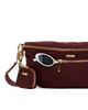Charles Crossbody Large Wine Nylon Gold