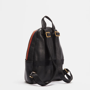 Hunter Medium in Black Brushed Gold Red Zip