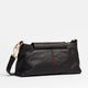 VIP Satchel Black Brushed Gold Red Zip