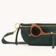 Charles Crossbody Medium in Green Room Suede Brushed Gold