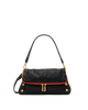Beverly Medium Black Gold Red Zip