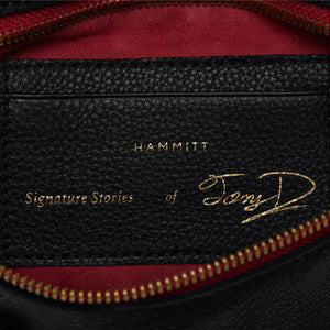 Tony Signature Medium Black Brushed Gold Red Zip