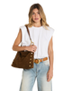 Kyle Large Cinnamon Suede Antique Gold