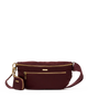 Charles Crossbody Large Wine Nylon Gold