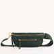 Charles Crossbody Medium in Green Room Suede Brushed Gold