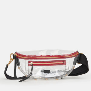 Charles Clear Black Brushed Gold Red Zip