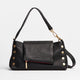 VIP Satchel Black Brushed Gold Red Zip