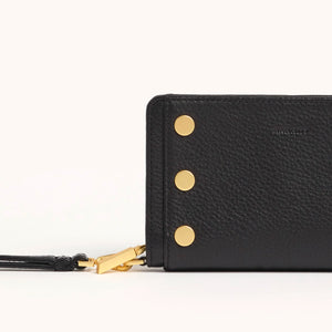 Bryant Wallet Black Brushed Gold Red Zip