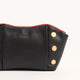 Paul Pocket in Black Press Brushed Gold Red Zip