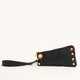 Nash Pochette in Black Brushed Gold Red Zip