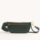 Charles Crossbody Medium in Green Room Suede Brushed Gold