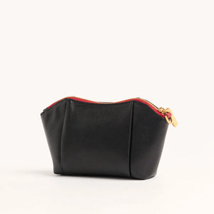 Paul Pocket in Black Press Brushed Gold Red Zip