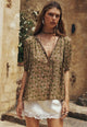 Swan Lake Short Sleeve Blouse Sage