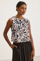 Naeem Sleeveless Printed Blouse in Madrid